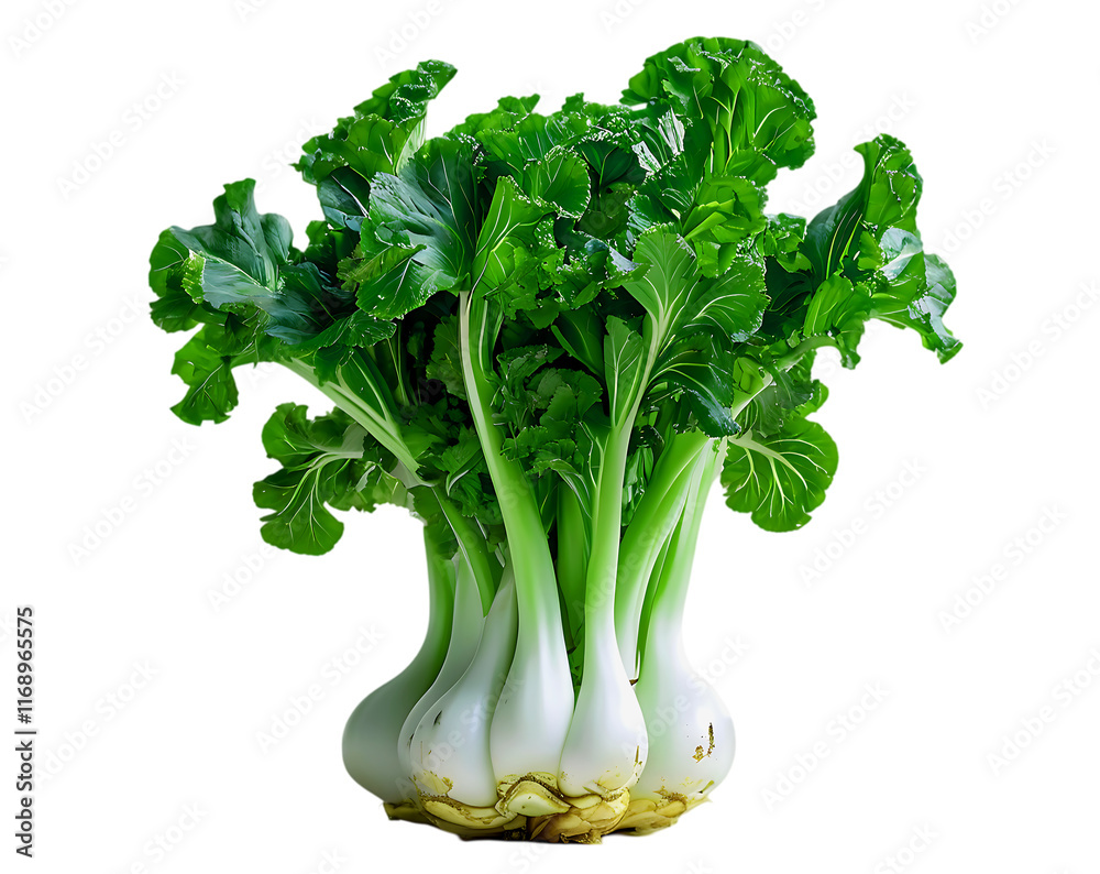Fresh Green Shanghai Bok Choy Against on cut out background Fresh Green Shanghai Bok Choy Against on cut out background