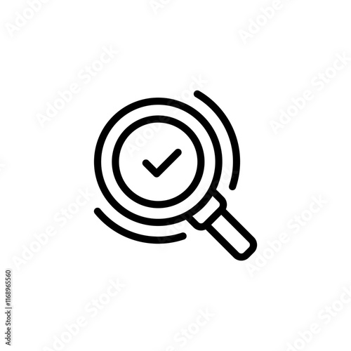 Magnifying Glass Line Icon. linear style sign for mobile concept and web design. Outline vector icon.