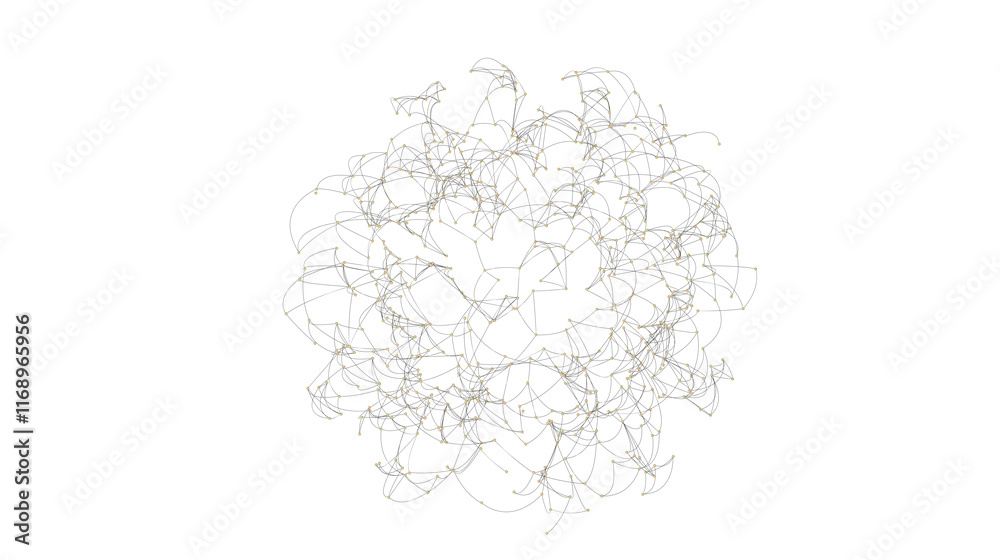 Abstract Network of Lines and Dots