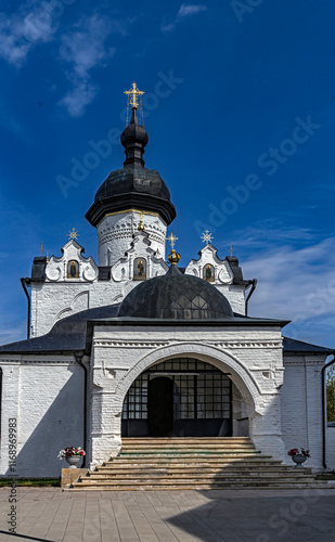 Assumption of Our Lady cathedral, year of construction - 1561. Assumption of Our Lady monastery, island-city Sviyazhsk, Russia photo