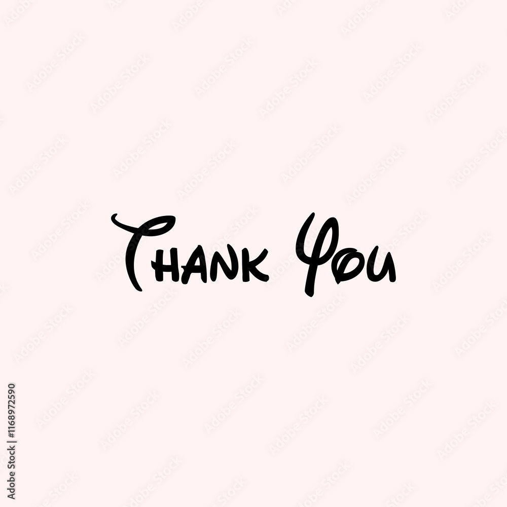 Thank You Text Typography isolated on light background Thank You Text Typography isolated on light background