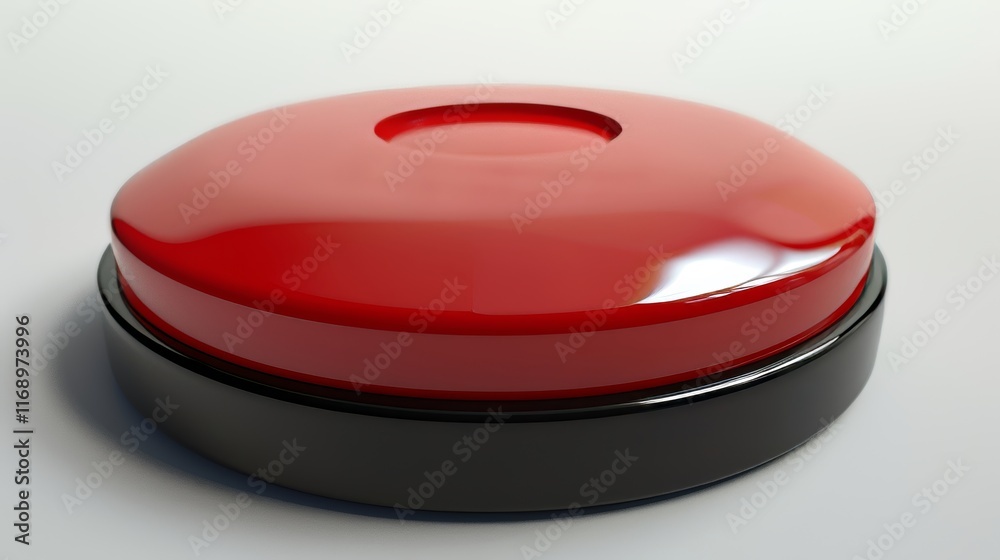 Isolated red button on white background a high quality ai image for design purposes Isolated red button on white background a high quality ai image for design purposes
