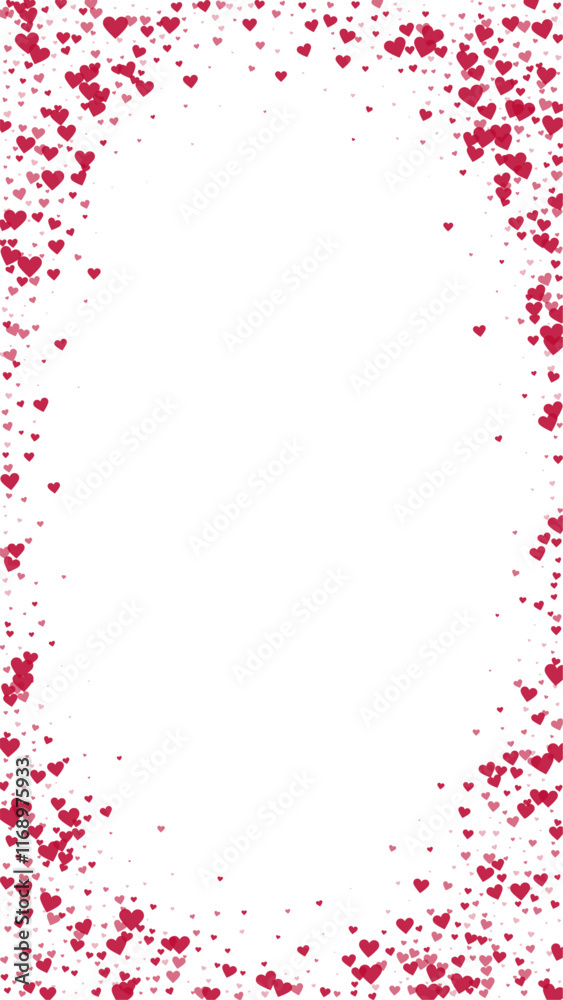 Red hearts scattered on white background. Red hearts scattered on white background.