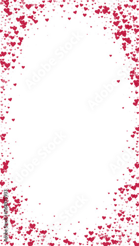 Wallpaper Mural Red hearts scattered on white background. Torontodigital.ca