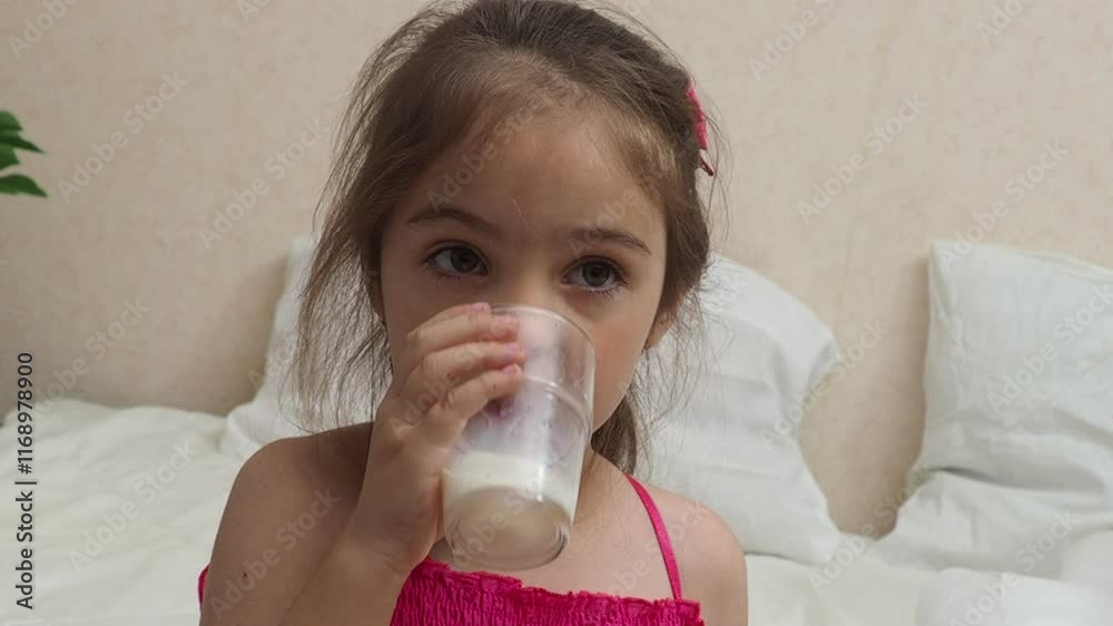 healthy girl drinking milk with calcium for strong bone at home. Calm brunette girl holding soy milk or yogurt on glass enjoy with nutrition wellness life. Natural milk fresh concept healthy girl drinking milk with calcium for strong bone at home. Calm brunette girl holding soy milk or yogurt on glass enjoy with nutrition wellness life. Natural milk fresh concept
