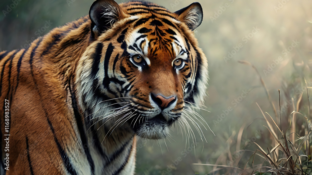 Fototapeta tiger in zoo HD 8K wallpaper Stock Photographic Image
