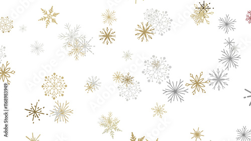 Snowflakes - Christmas Card - Snowflakes Of Paper In Frame