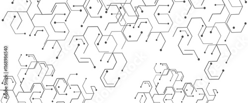 Vector abstract technology on white background, pattern design line technology simple with space for your text