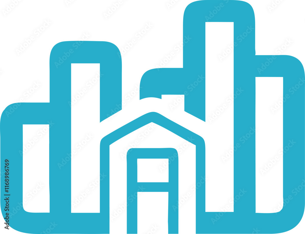 Modern city Logo design concept vector illustration Modern city Logo design concept vector illustration