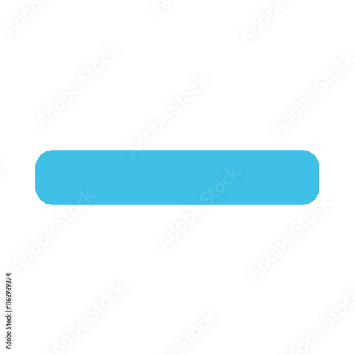 Blue Button Clipart Illustration | Minimalistic UI Design Isolated on White Background