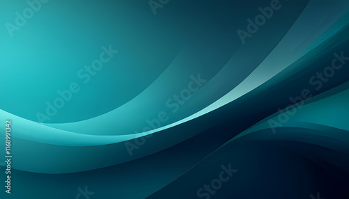 Abstract Teal Wave Background  Modern Design  Swirl Pattern  Gradient Texture  Smooth Curv