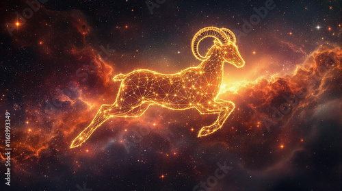 Aries Nebula Explosion Zodiac Constellation Wallpaper | Abstract Wallpaper Background