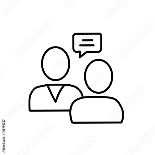 Talking People Line Vector