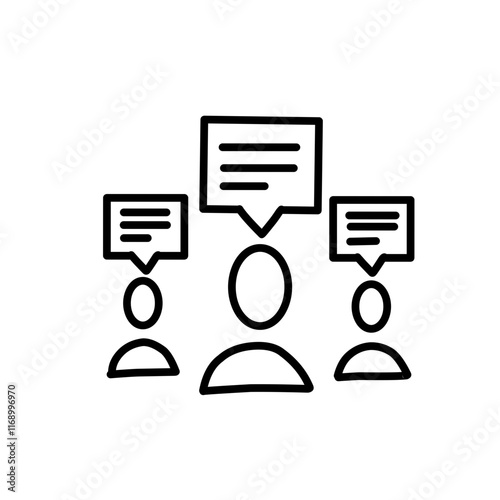 Talking People Line Vector