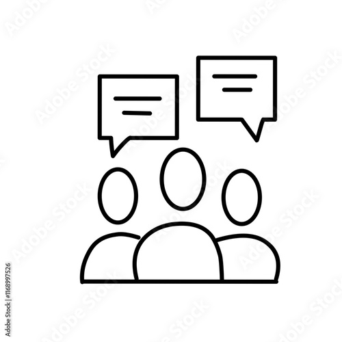 Talking People Line Vector