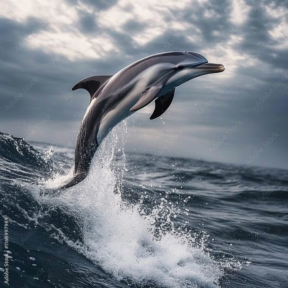 Fototapeta premium dolphin jumping out of water