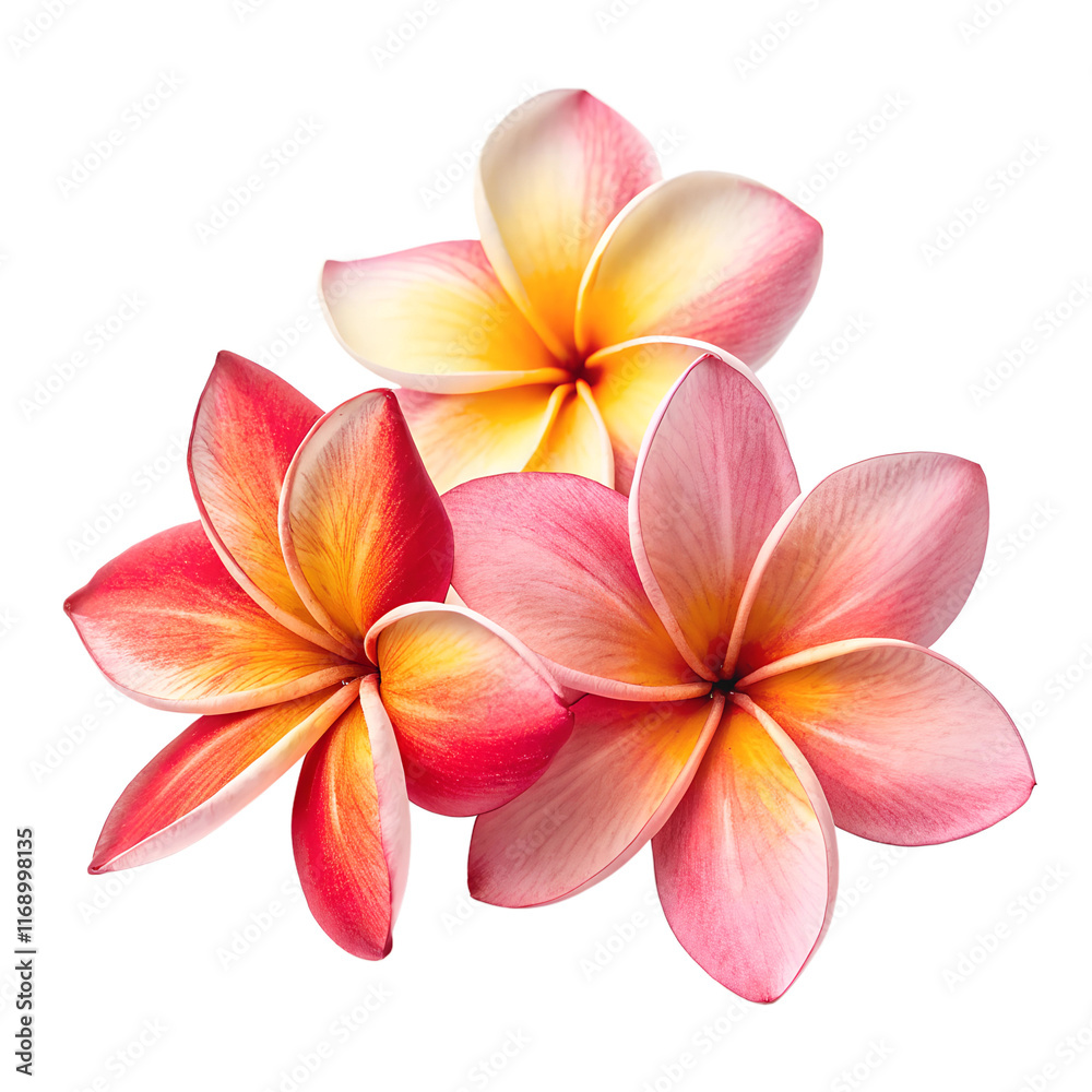 Naklejka premium frangipani flower isolated on white