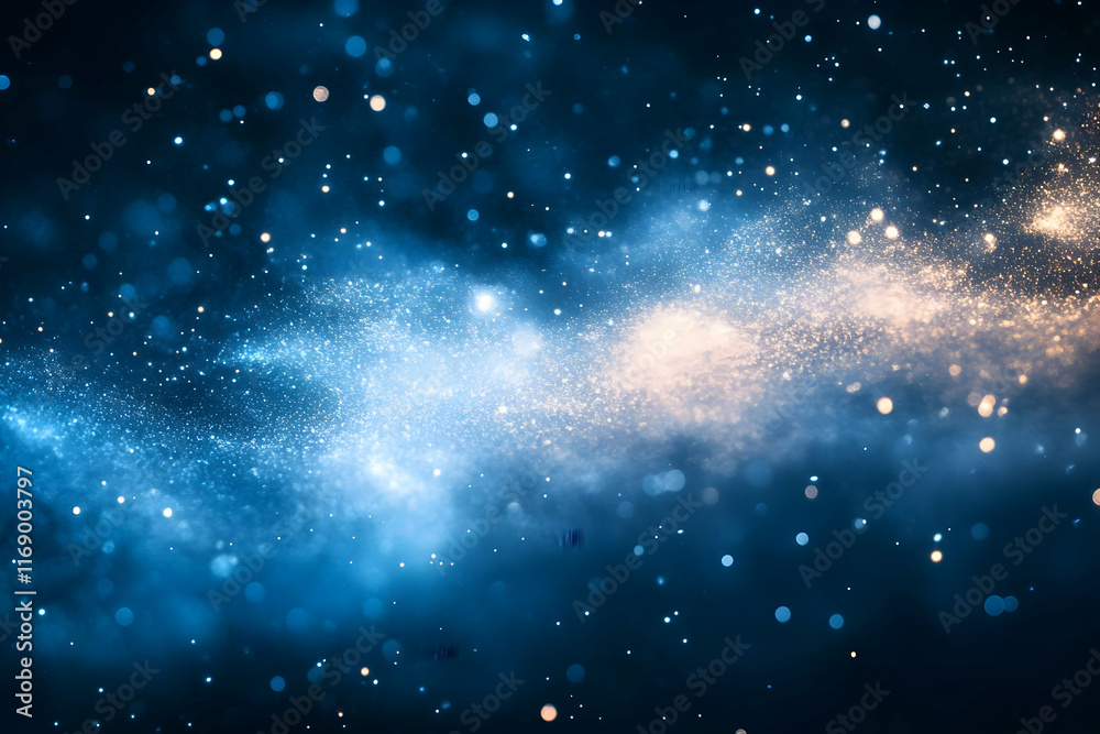 Obraz premium Blue Glitter Abstract Background