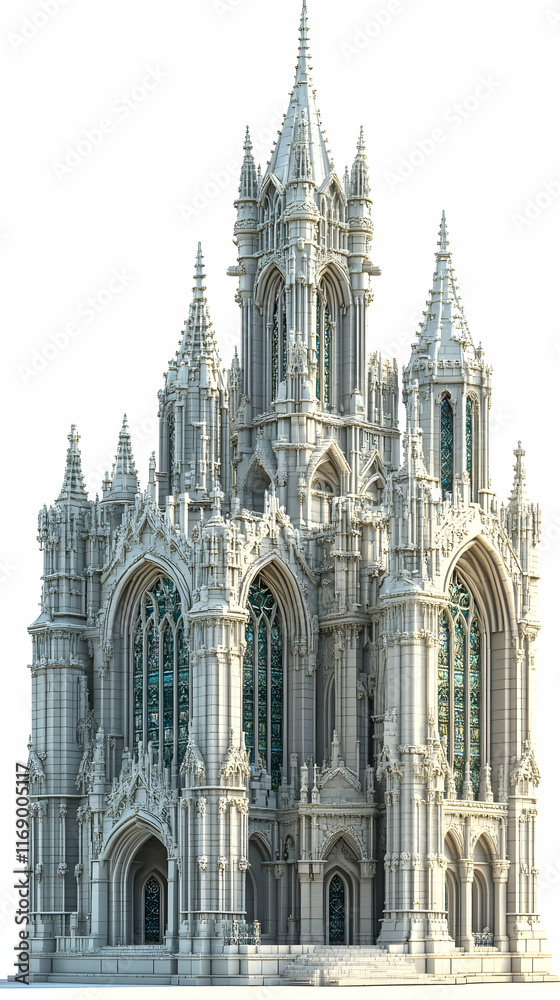 Fototapeta premium Gothic Cathedral 3D Render