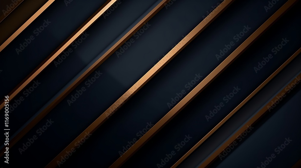 Abstract Diagonal Lines Dark Background Gold Accents