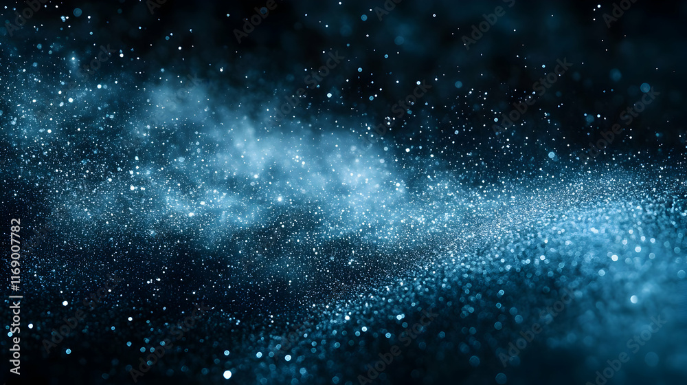 Naklejka premium Blue Sparkle Abstract Background Illustration