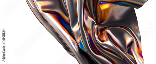 Shimmering metallic fabric ...