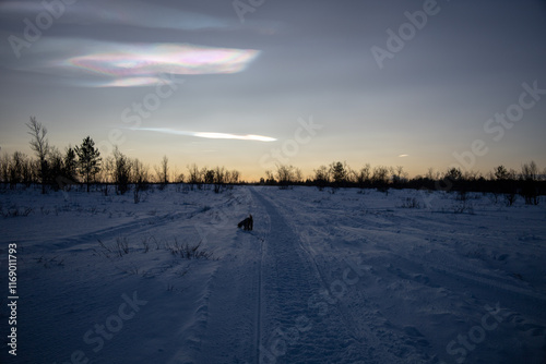 Polar stratospheric cloud, also known as nacreous clouds from nacre, or mother of pearl, due to its iridescence .