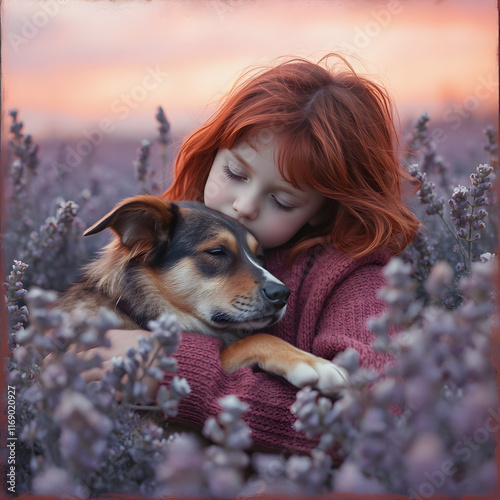 Girl and a dog