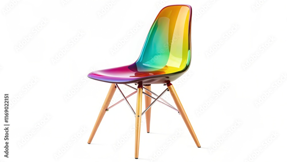 Fototapeta premium Modern Dining Chair Isolated on White Background -
