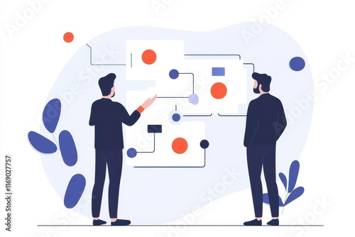 Wallpaper Mural incident management process depicted with a businessman examining a digital communication icon focusing on solutions and process improvement in a business context Torontodigital.ca