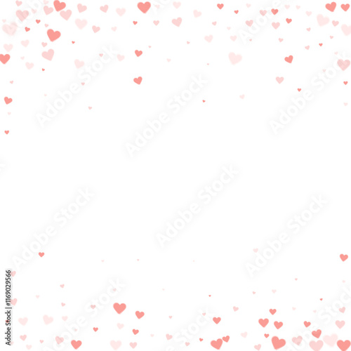 Wallpaper Mural Red hearts scattered on white background. Torontodigital.ca