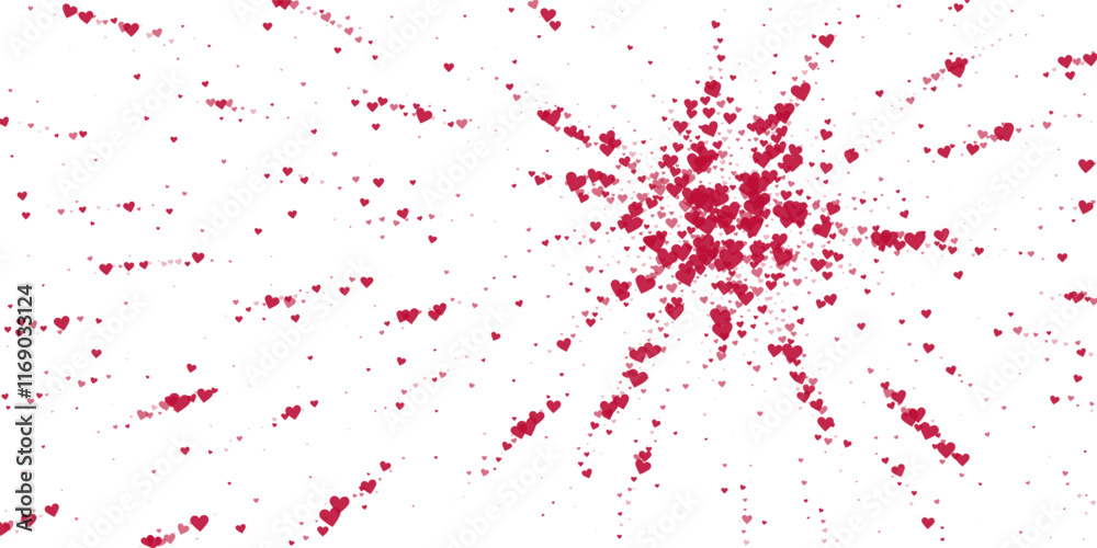 Red hearts scattered on white background. Red hearts scattered on white background.