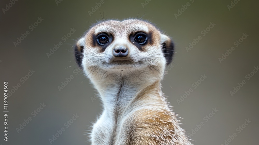 Adorable Meerkat Portrait: A Close-Up of a Curious Creature Adorable Meerkat Portrait: A Close-Up of a Curious Creature