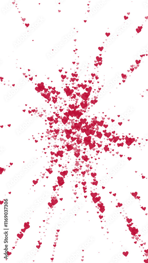 Red hearts scattered on white background. Red hearts scattered on white background.