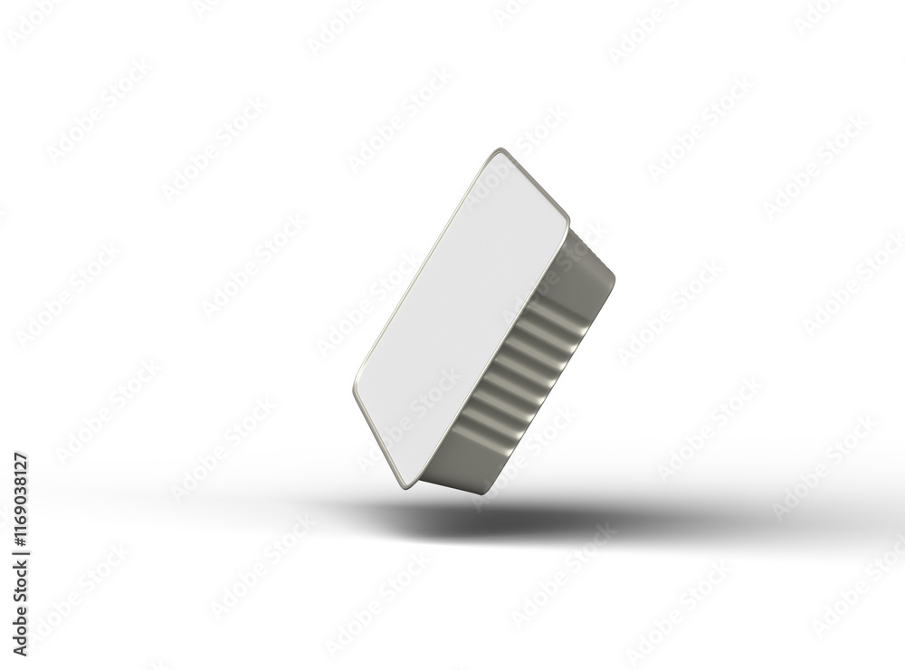 3d rendered image of a big rectangular food foil tray isolated on a light background 3d rendered image of a big rectangular food foil tray isolated on a light background