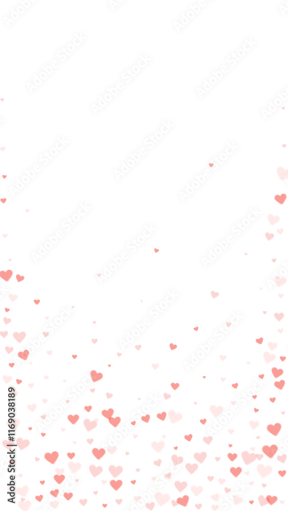 Red hearts scattered on white background. Red hearts scattered on white background.