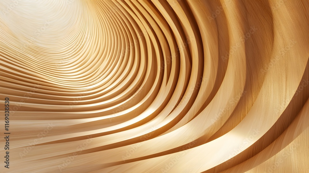 Abstract Wooden Structure Curves and Light Abstract Wooden Structure Curves and Light