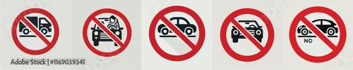 traffic sign icon cars are prohibited from entering