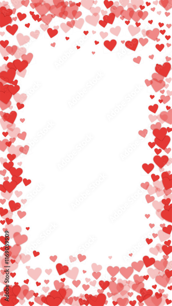 Red hearts scattered on white background. Red hearts scattered on white background.