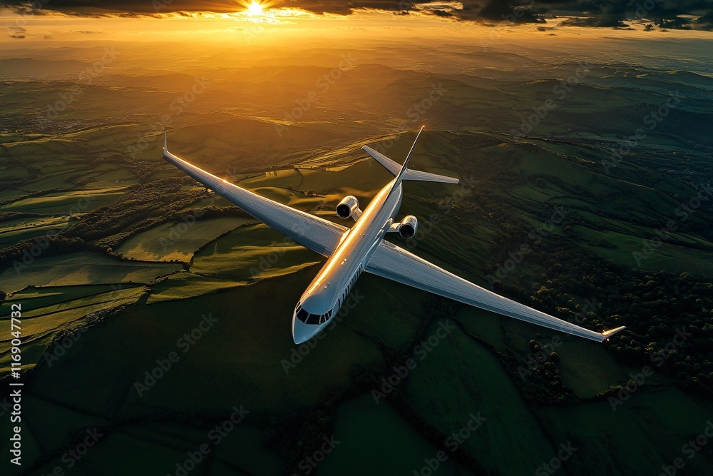 Fototapeta premium plane on the beach