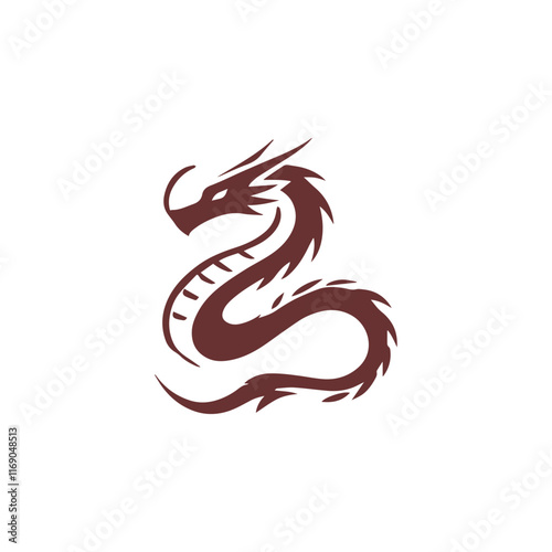 Minimalist dragon logo