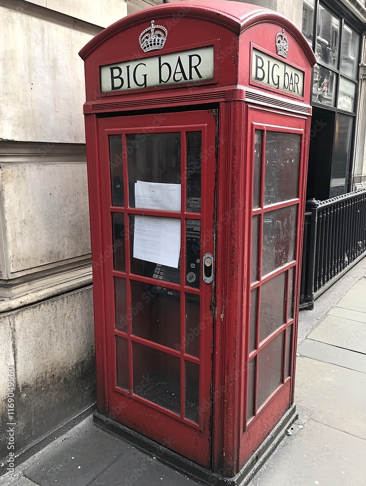 Obraz premium red telephone box