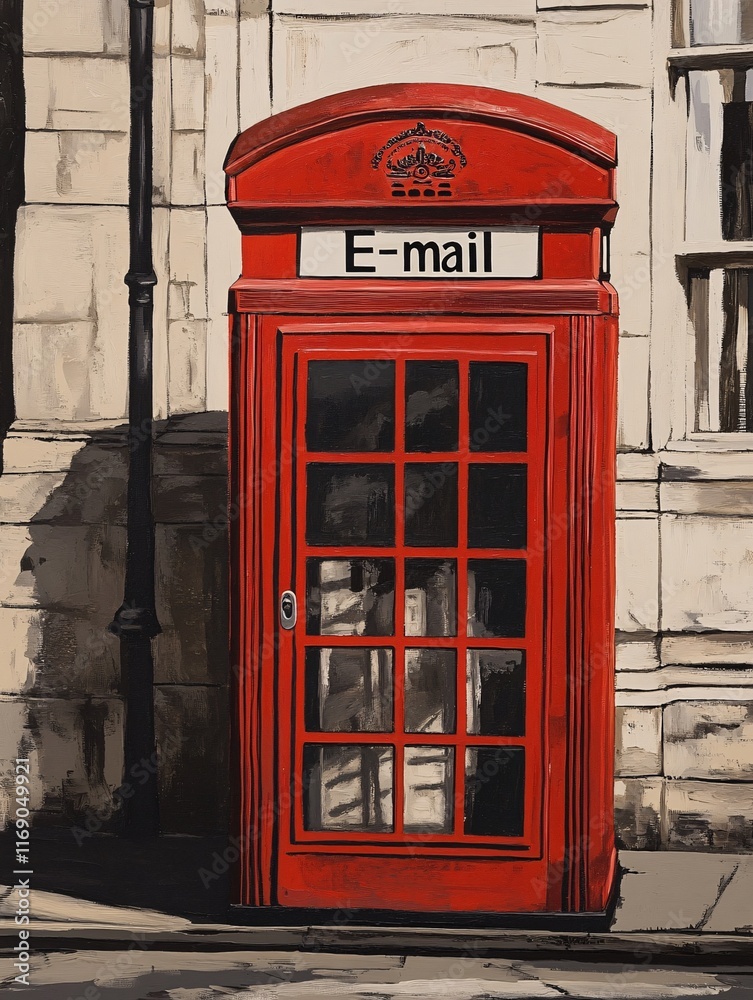 Fototapeta premium red telephone box