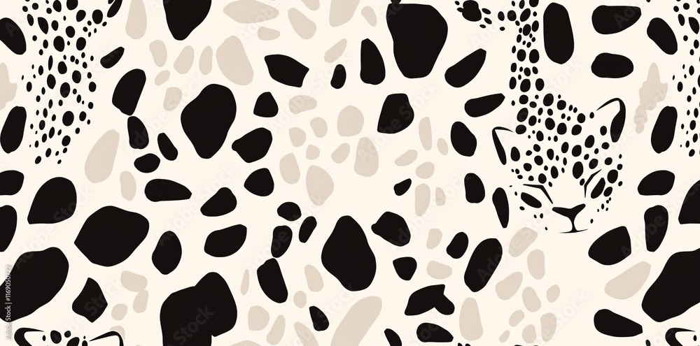 Seamless and repetitive leopard print pattern with soft tones Seamless and repetitive leopard print pattern with soft tones