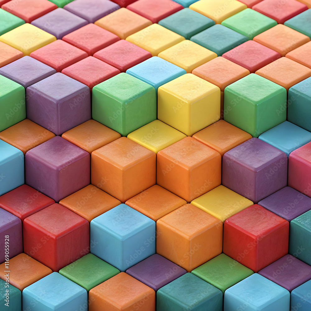 abstract 3d illustration of colorful cubes backgrund abstract 3d illustration of colorful cubes backgrund