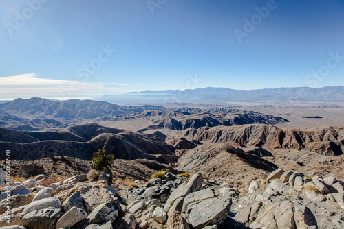 Keys View with San Andreas fault in Joshua Tree National Park , California , USA