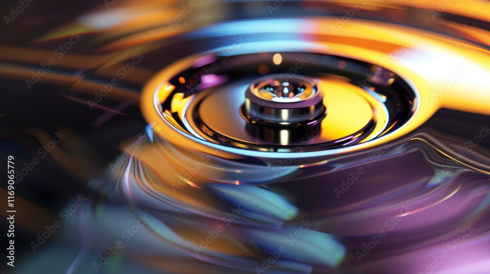 Abstract Circular Metal Surface