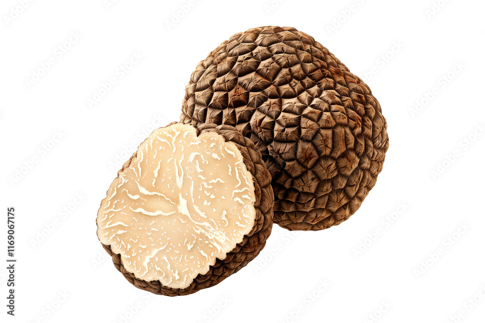 Fresh summer truffles Burgundy isolated on white transparent background, great for culinary and gourmet themes. Fresh summer truffles Burgundy isolated on white transparent background, great for culinary and gourmet themes.
