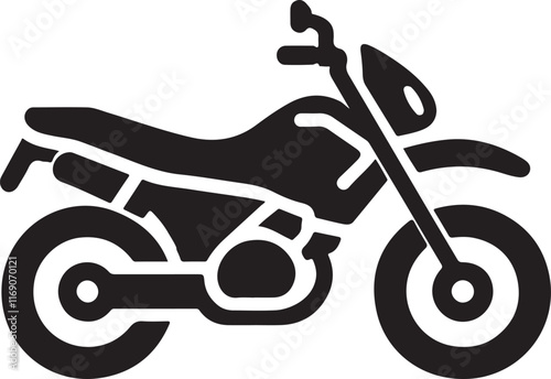 Enduro Motorcycle Vector Illustration Design for Adventure and Off Roading