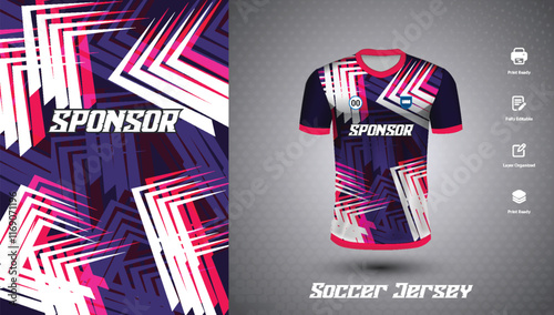 Soccer jersey design for sublimation or sports t shirt design for cricket